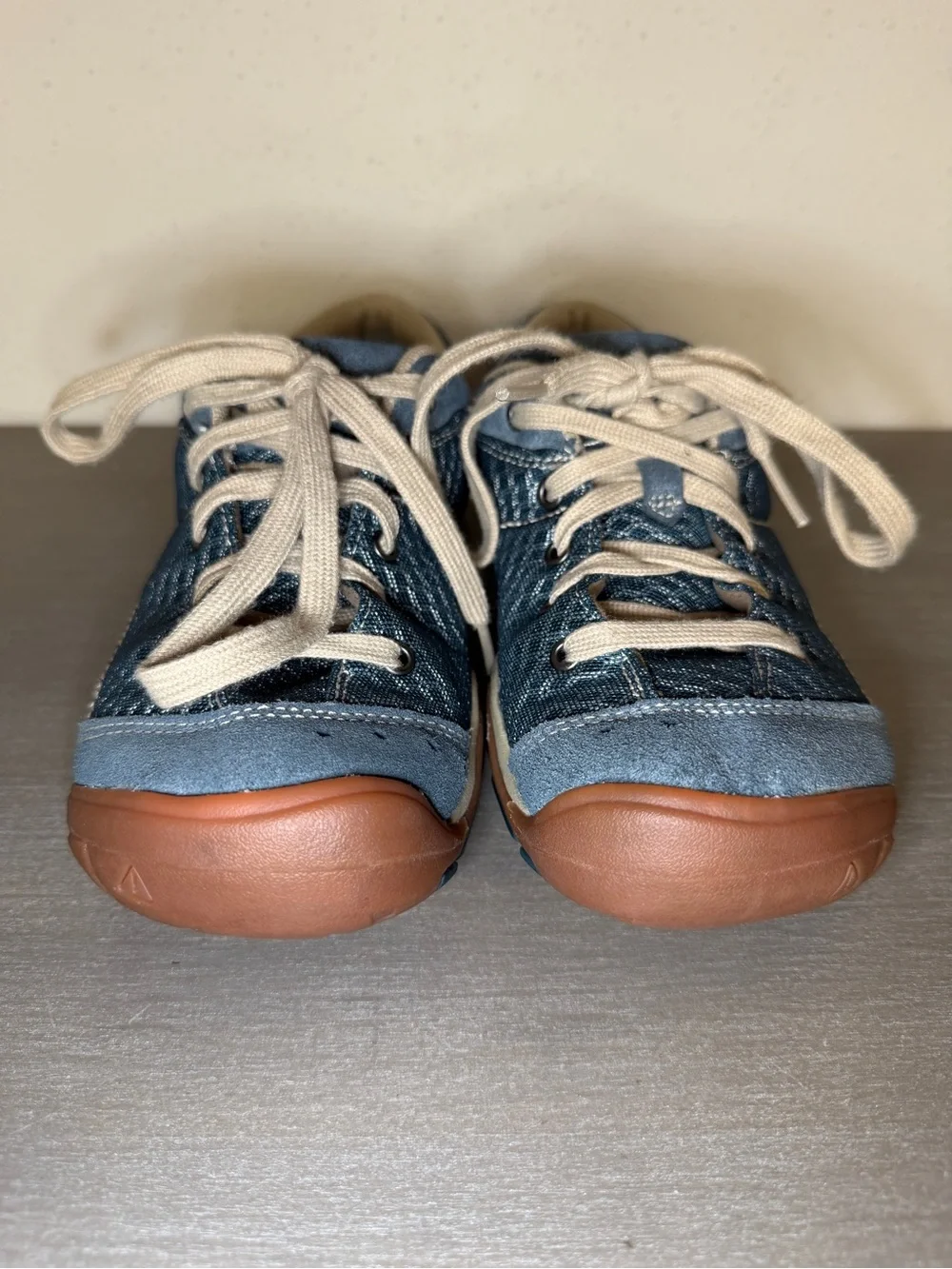 Keen Mercer Lace II CNX Shoes Women’s Size 9.5 Blue Leather Hiking Contour Arch